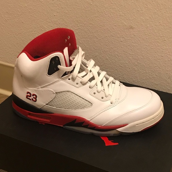 Nike Other - Nike Jordan 5 Retro “Fire Red” Black Tongue (2013)